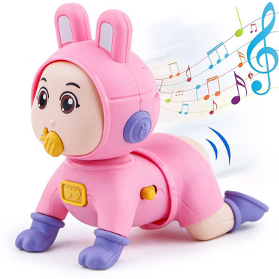 Toyvala Musical Crawling Baby Toy - Dazzling 3D Lights & Dynamic Sound-643(Multicolor)