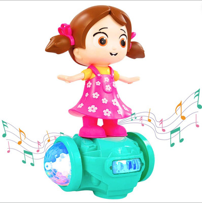 mega star 360 Degree Rotating with Flashing Lights and Bump n Go Action Toys(Multicolor)