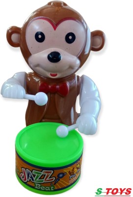 DR Brand Drummer Key-Operated Monkey Toy for Baby with Drumming and Dancing Action Toy(Multicolor)