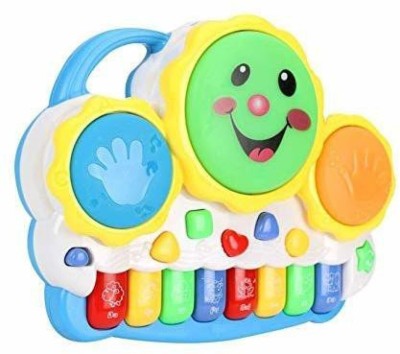 Glamour Electronic Drum Smiley Face Keyboard Piano|2 in 1(Multicolor)