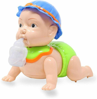 Chigy Wooh Battery Operated Crawling Baby Toy Musical Naughty Baby Crawling Toy for Kids(Multicolor)