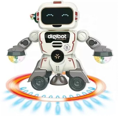 Aradhya Collection Digibot Dancing Smart Robot for Kids 360 Degrees Rotating Smart Robot(Multicolor)