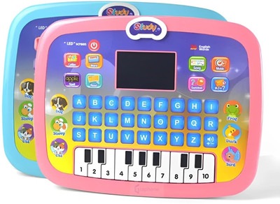 Kmc kidoz Learning Laptop, Computer Plus Piano with LED Screen Music Fun Toy(Multicolor)