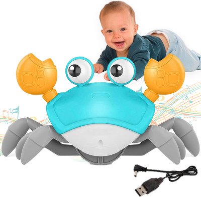 Wembley Rechargeable Crawling Crab Baby Tummy TimeMusical Toy Educational & Learning Toy(Multicolor)