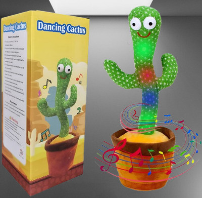 TOY NAGRI Dancing cactus Toy Talking Repeat Bluetech Singing Toy 120 Songs(Multicolor)