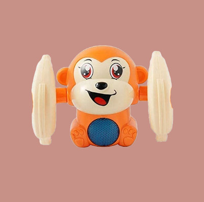 littlewish Dancing Monkey Toy for Kids Rolling Banana Monkey Musical Toy for Kids(Multicolor)