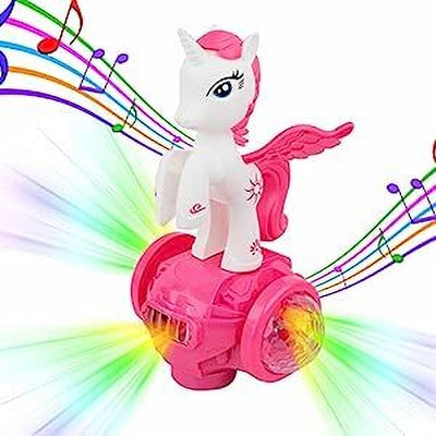 hda group Musical Unicorn Horse Bump & Go(Multicolor)