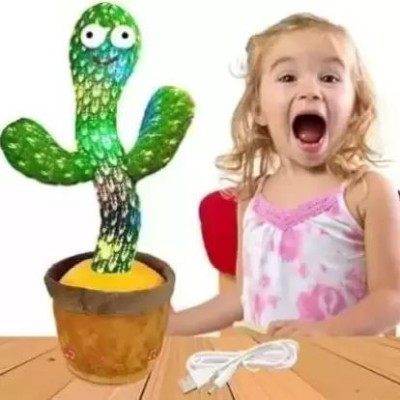 Novelty Enterprises Talking Cactus Baby Toys for Kids Dancing Cactus Singing(Green)