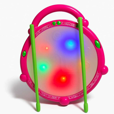 Aarjay Flash Drum with 3D Lights toy for kids Drum Toys for Babies Musical Toy for Kids(Multicolor)