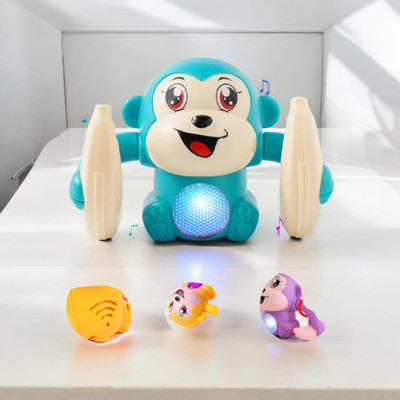 Stylbase Monkey Musical Toy for Kids Rolling with Voice Control Light Sound Sensor Effect(Multicolor)