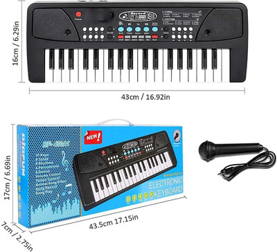 Qbik KIDS KEYBOARD PIANO,37 KEYS PIANO KEYBOARD WITH DC POWER OPTION(Multicolor)