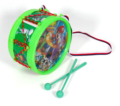 khushi enterprise Musical Drum 08 sized Hight 9.3 cm and Width 17.4 cm Weight 243(Green)