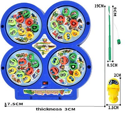 ShoptoAll Fishing Game Toy Set with Rotating Board(Blue)