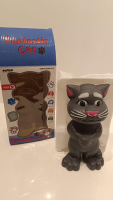 KC COLLECTION Cute Talking Cat Toy | Touch Activated | Voice Repeat(Grey)