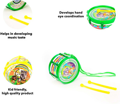 zokato Seniour Musical Drum Set Two Sticks - Multicolour(Multicolor)