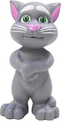 Mahi Zone Talking Tom Cat Toy For Kids Intelligent Speaking Repeats What You Say_T153M(Grey)