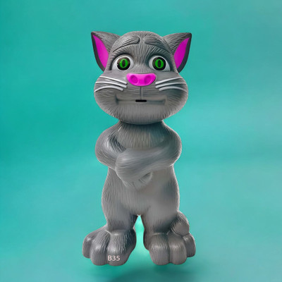 SNM97 Talking Tom Cat Toy For Kids Intelligent Speaking Repeats & Music_45(Grey)
