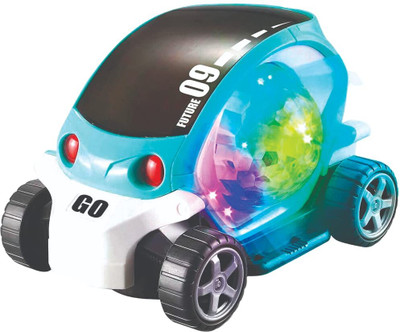 HappyBive 360 Degree Rotation Future car for Kids Rotating Stunt car Toy with 4d Lights(Multicolor)