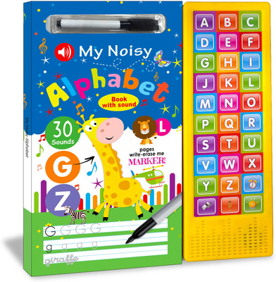 HELLO FRIEND My Alphabet Sound Book with 30 Click Sound Wipe and Clean, Learn, Practice Play Basic concepts with Sound Module and wipe & clean pen. Age 24 months and over.(Multicolor)