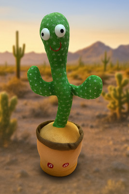 BEBOTA DANCING AND SPEAKING CACTUS TOY ELECTRONIC LIGHTING REPEAT TOY PACK OF 1(Green)