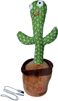 SHRIBALAJITOYS Dancing Cactus Repeat, Repeat+Recording+Dance+Sing(Grey)