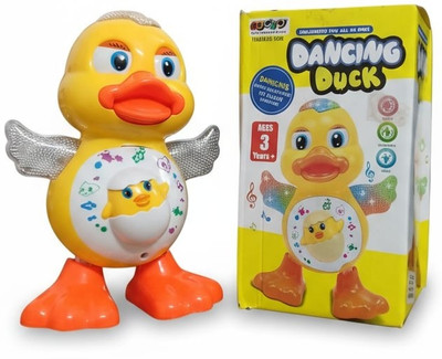Kidzoon Dancing Duck Toy with Lights, Music & Walking Action(Multicolor)