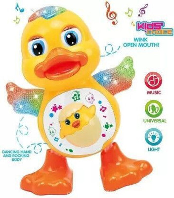 Mahi Zone Dancing Duck with Music Flashing Lights and Real Dancing Action_247M(Yellow)