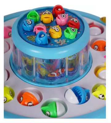 HornFlow Fishing Game Toy Set with Rotating Board(Multicolor)