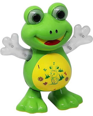 KAIRA TOY Dancing Frog Toy with Music Flashing Lights and Real Dancing Action (Frog)(Green)