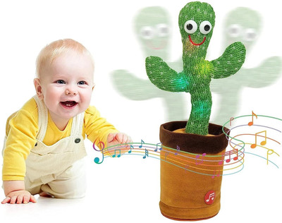 SHRIBALAJITOYS Dancing Cactus Repeat, Repeat+Recording+Dance+Sing(Green)