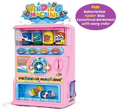 Kidsaholic Interactive Vending Machine Toy,Electronic Drink Machines Toy(Multicolor)