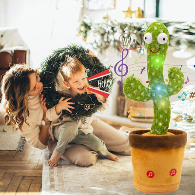 Sonpal Upgraded Funny Dancing Cactus Repeats What You Say(Multicolor)
