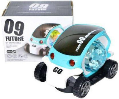 Mahi Zone Future 09 Musical Stunt CarRotate360° with Flashing & Music_323M(Multicolor)