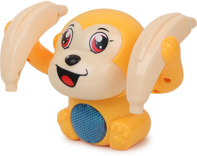 ShelfKing Dancing Rolling Monkey Tumbling Spinning Clapping Monkey Musical Toy For Girls(Multicolor)