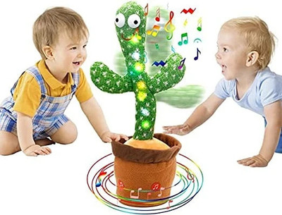 yempaa Dancing Cactus Repeats What You Say USB Charging Cable Dancing and Singing Toy(Green)