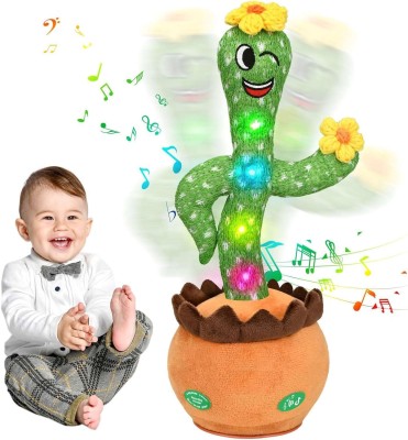 HappyBive Dancing Cactus Talking Plush Toy with Singing & Recording Function For Kids|13(Green)