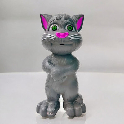 SNM97 Talking Tom Cat Toy For Kids Intelligent Speaking Repeats & Music_203(Grey)