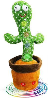 Tenmar Dancing Cactus Talking Toy Plush Toy Wriggle & Singing Recording Repeat(Multicolor)