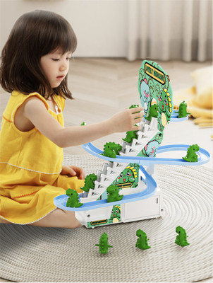 Dorytoys Duck Slide Toy Set, Automatic Stair-Climbing Race Track Set-DUCK TRACK-42(Multicolor)