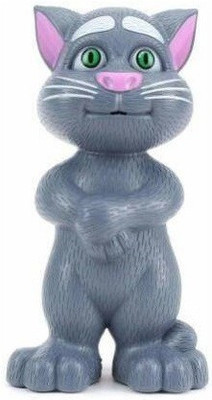 AS TRADERS TOY Talking Tom Cat with Recording, Music, Story and Touch Functionality(Grey)