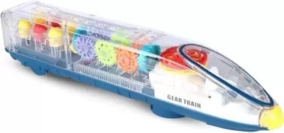 TOY NAGRI Transparent Gear Light & Sound Bullet Train For Kids(Multicolor)
