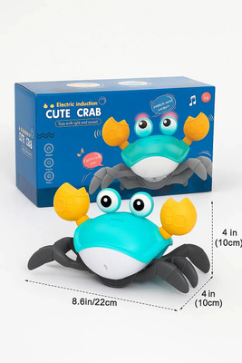 Toybaazi Musical Crawling Crab Toy – Fun, Rechargeable & Obstacle Avoidance Sensor(Multicolor)