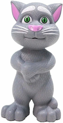 Mahi Zone Talking Tom Cat Toy For Kids Intelligent Speaking Repeats What You Say_T256M(Grey)