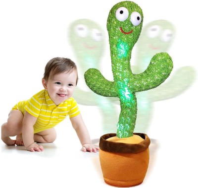 TruVeli Dancing Cactus Talking Toy with Lights I Wriggle & Singing Recording functions(Green)