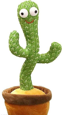SHASHIKIRAN Cactus Toy Talking Cactus Plant Plush Toy Dancing Cactus Voice Repeat(Green)