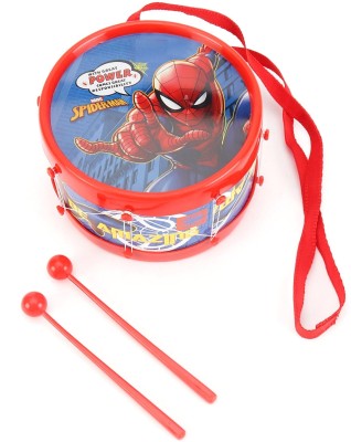 zokato Junior Musical Dholak Spider Man Print- Red(Multicolor)