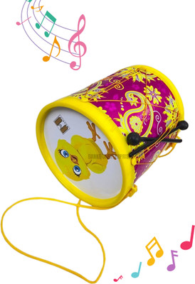 Banke Ji Enterprises Musical Drum Junior Duck Musical Instrument with 2 Sticks Dhol Toys for Kids(Multicolor)