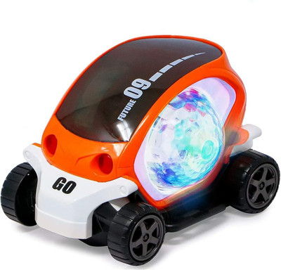 shinetoy Stunt Car 360 Degree Rotating Stunt Car Bump and Go Toy with 4D Lights(Multicolor)