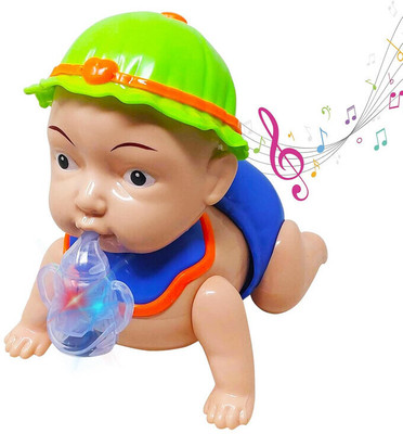 KHYALI Musical Crawling Baby Early Learning Toy with 3D Lights & Sound for Babies02(Multicolor)