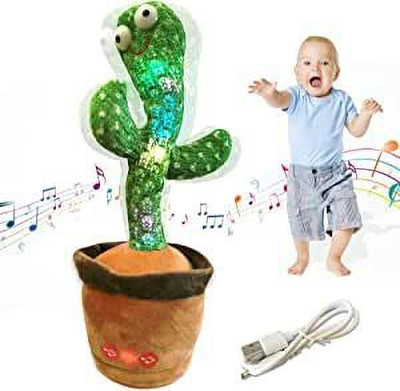 AS TRADERS Dancing Cactus Toy, Talking Repeat Singing Sunny Toy 120 Songs (Green)05(Green)